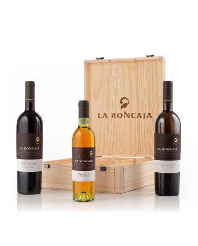 Wooden Box 3 bottles Colli Orientali del Friuli IN WHITE