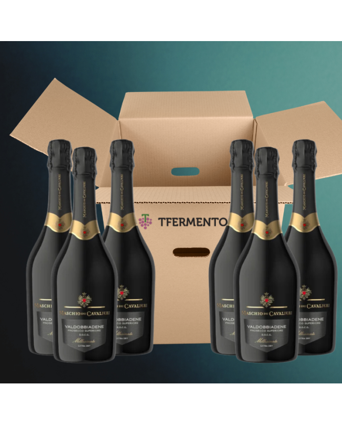 Wine Box 6 bottiglie Prosecco Valdobbiadene D.o.c.g. Superiore Extra Dry